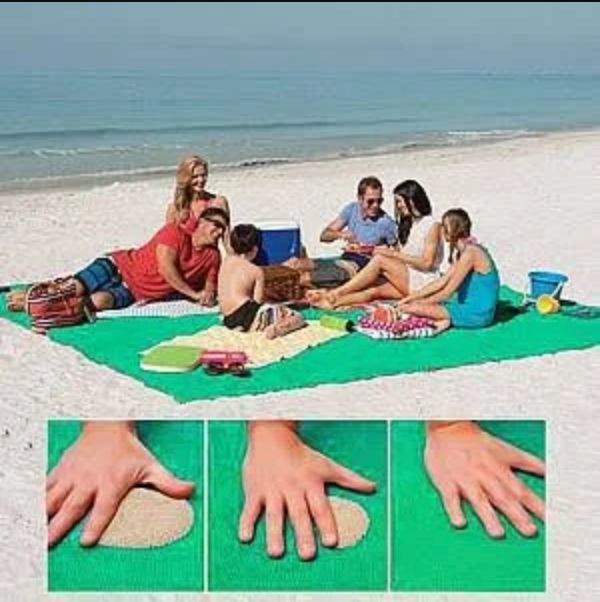 Frendorf | XXL Sandfreies Strandtuch | Zandsheet® | 200x200