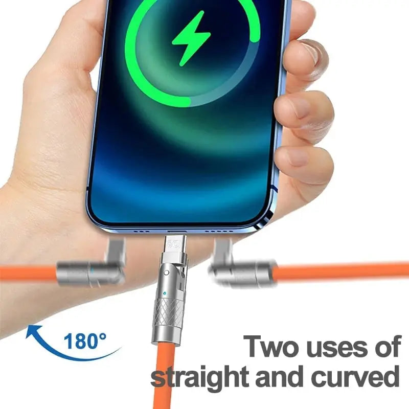 Frendorf | Schnellladefähiges langlebiges 120W drehbares USB-Datenkabel mit Steckverbinder