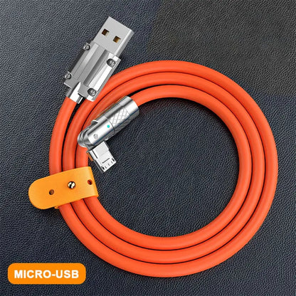 Frendorf | Schnellladefähiges langlebiges 120W drehbares USB-Datenkabel mit Steckverbinder