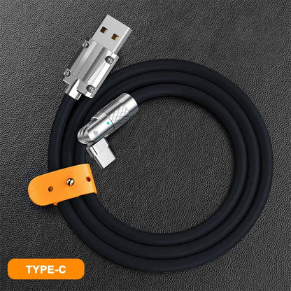 Frendorf | Schnellladefähiges langlebiges 120W drehbares USB-Datenkabel mit Steckverbinder