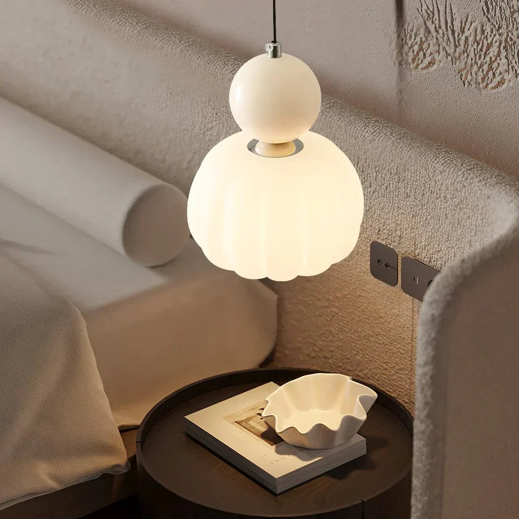 Frendorf | LumiDeco Creme Art Deco Pendelleuchte | Elegantes Design | Hochwertige Beleuchtung | Stilvolle Innenräume