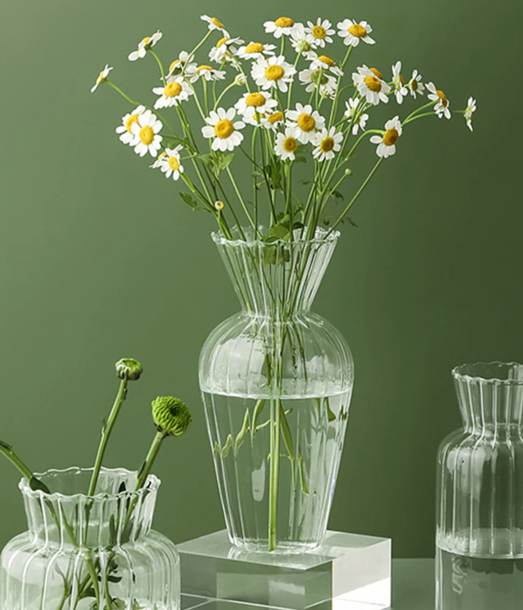Petal-Textur-Glasakzente & Vasen