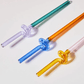 Frendorf | GlassLuxe Twist Glasstrohhalm Set | Bunte Trinkhalme | Nachhaltig & Wiederverwendbar | Für Cocktails & Smoothies