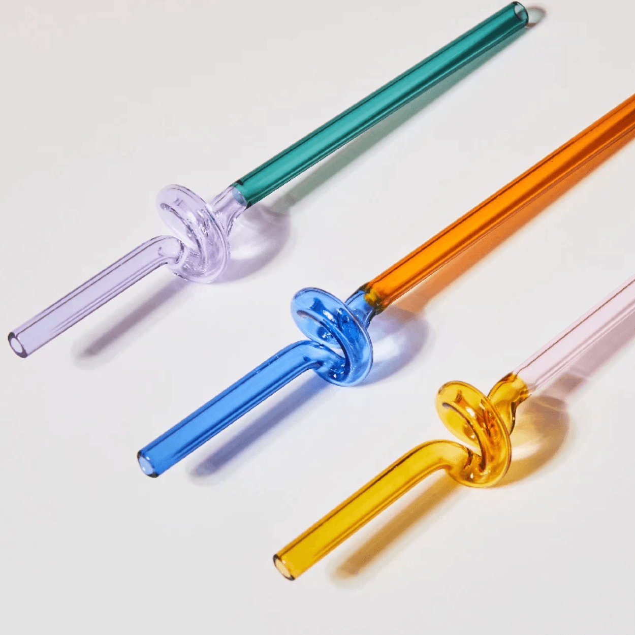 Frendorf | GlassLuxe Twist Glasstrohhalm Set | Bunte Trinkhalme | Nachhaltig & Wiederverwendbar | Für Cocktails & Smoothies