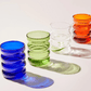 Frendorf | Bubblivio Bunte Glas-Getränkebecher | Handgefertigt | Einzigartiges Design | Perfekt für stilvolle Getränkepräsentation