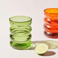 Frendorf | Bubblivio Bunte Glas-Getränkebecher | Handgefertigt | Einzigartiges Design | Perfekt für stilvolle Getränkepräsentation