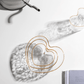 Frendorf | HeartGold Glasgeschirr Set | Herzform Schale & Trinkglas | Goldrand Design | Stilvolle Tischdeko