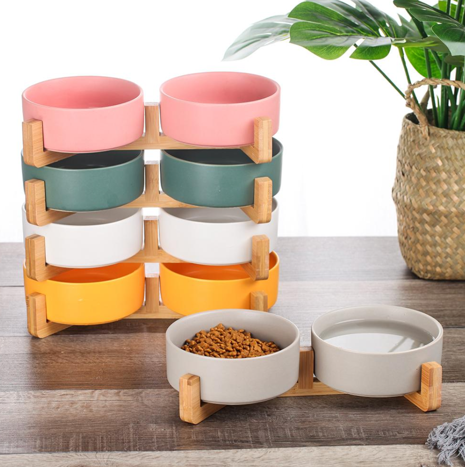 Frendorf | MeowFeast Ceramic Futternäpfe | Rutschfest | Hochwertig | Für Hunde & Katzen | Modernes Design