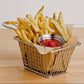Frendorf | Chrome Rechteckige Mini Frittierkorb Sterne