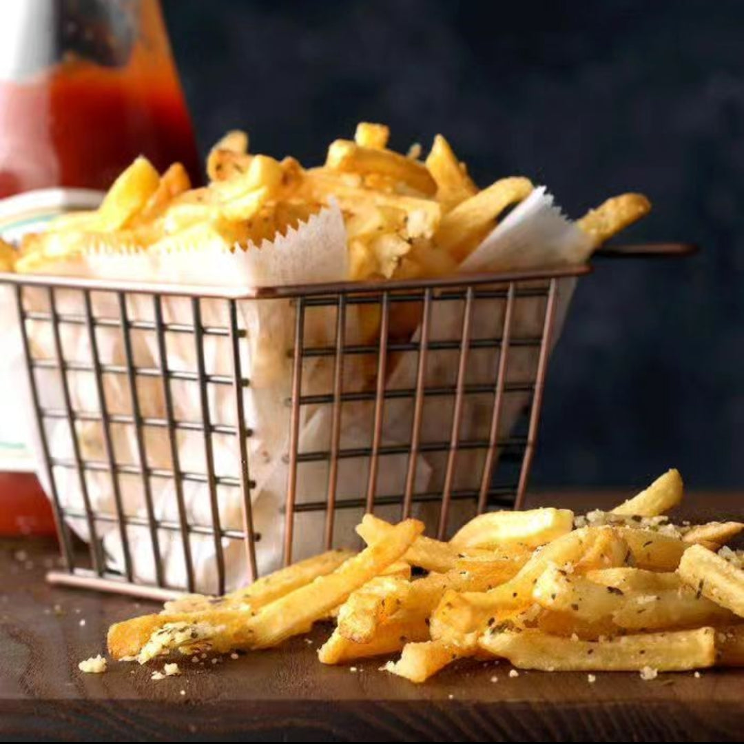 Frendorf | Chrome Rechteckige Mini Frittierkorb Sterne