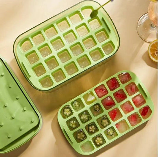 Frendorf | Mehrschichtige 48-Raster-Eiswürfelschale Box