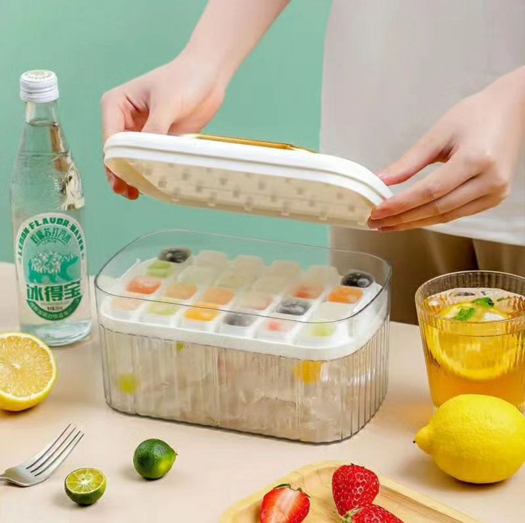 Frendorf | Mehrschichtige 48-Raster-Eiswürfelschale Box