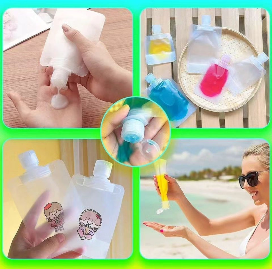 Frendorf | 3 Stück nachfüllbare Lotion Beutel mit Flip-Deckel