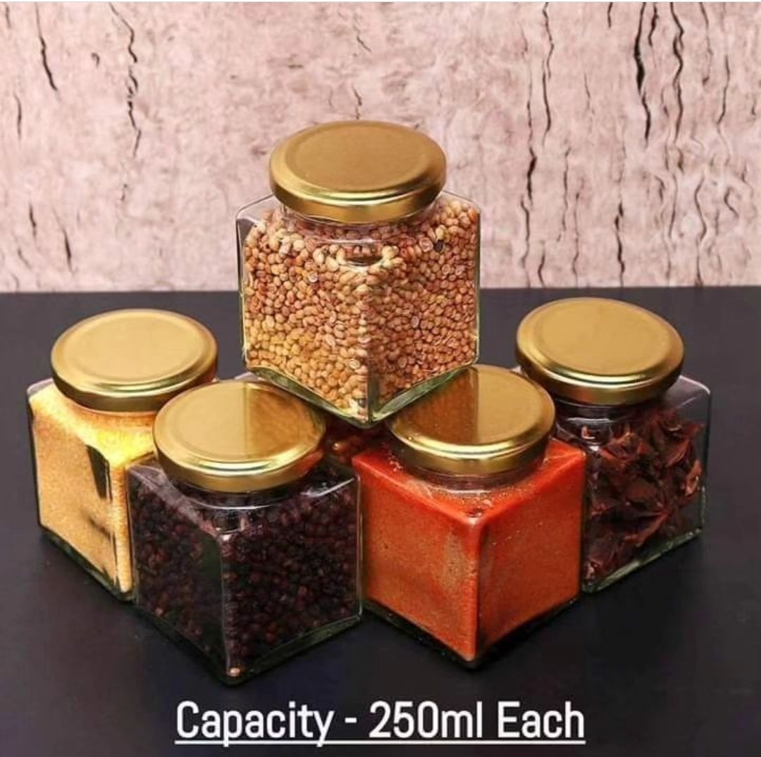 Frendorf | 6 Stück Quadratische 250 ml Glasbehälter