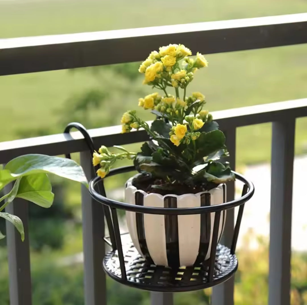 3Pc Über den Balkon BlumenTopfhalter SchwarzNov