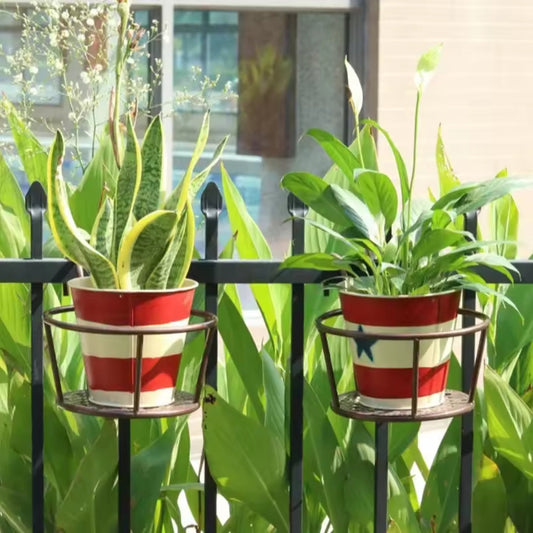 3Pc Über den Balkon BlumenTopfhalter SchwarzNov