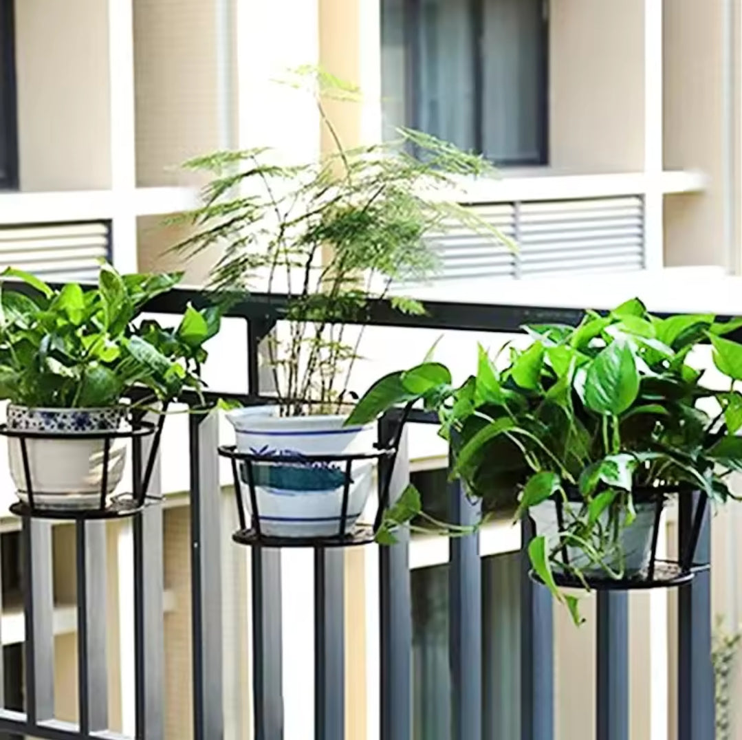 3Pc Über den Balkon BlumenTopfhalter SchwarzNov
