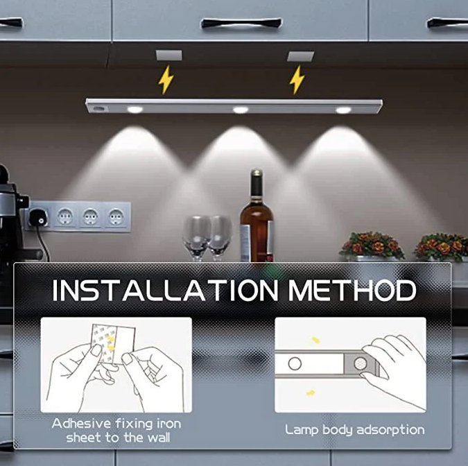 Frendorf | LumiShine Sensor Nachtlicht | Bewegungsmelder | Energiesparend | Kabelloses Design | 1+1 Aktion