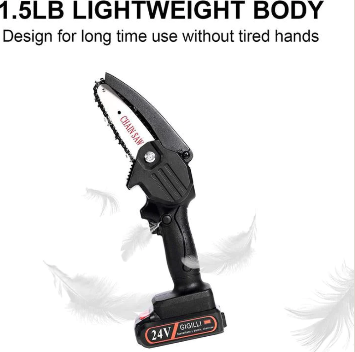 Frendorf | Verbesserte 24V Mini-Kettensäge