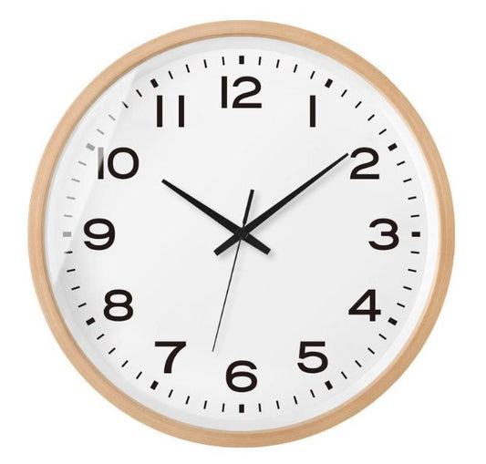 NordWood - Skandinavische Holzwanduhr Minimalistisches Design