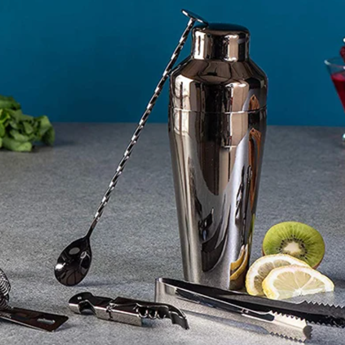 Frendorf | MixArt Metallisches Bar-Set | Elegantes Cocktail- und Barkeeper-Set | Perfekte Getränke leicht gemacht