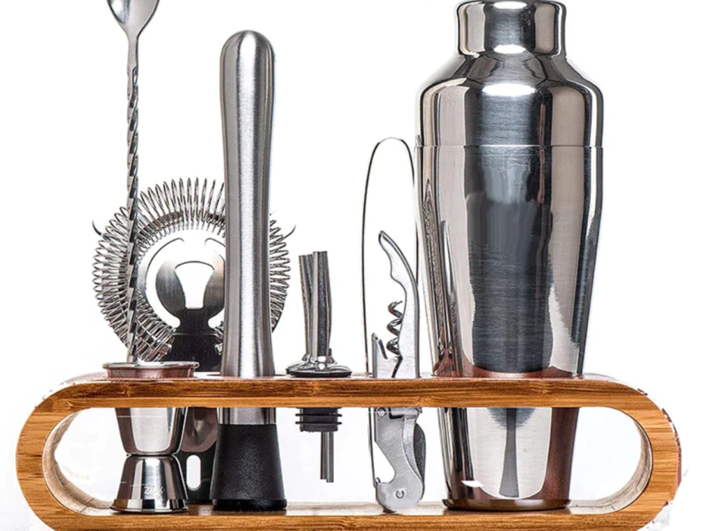 Frendorf | MixArt Metallisches Bar-Set | Elegantes Cocktail- und Barkeeper-Set | Perfekte Getränke leicht gemacht
