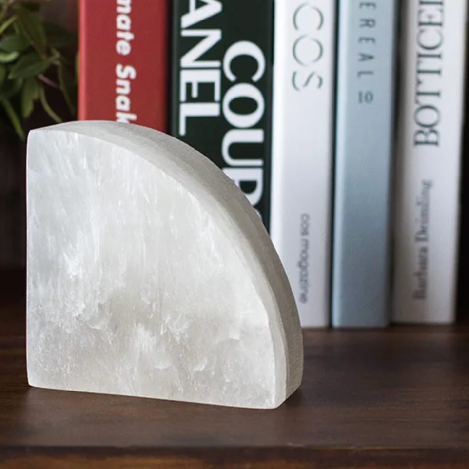 Frendorf | Onyxa Weißer Onyx Buchstütze | Elegantes Design | 1-teilig | Luxuriöse Deko & Funktionalität