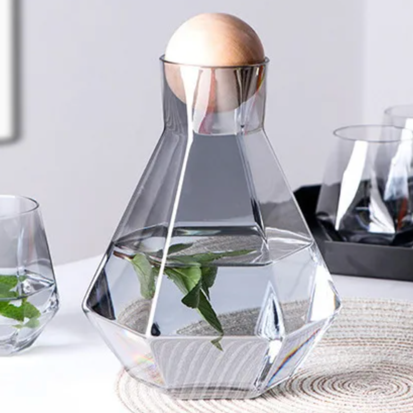 Frendorf | CrystalServe Diamond Design Trinkglas-Set (5-teilig) | Luxuriöses Glasdesign für stilvolle Getränke