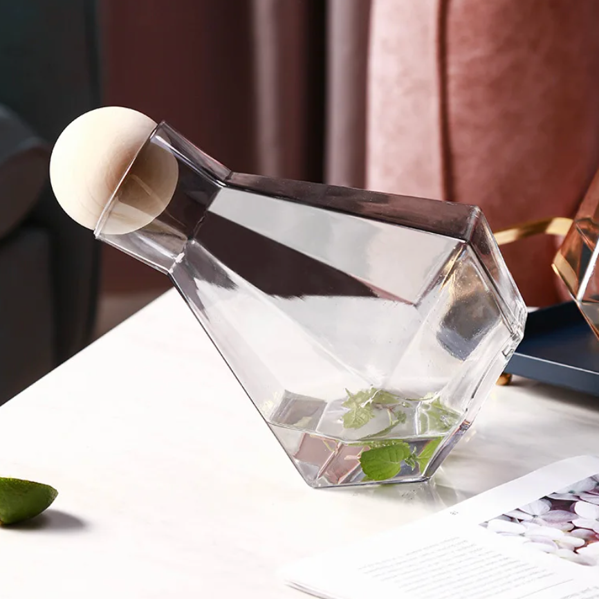 Frendorf | CrystalServe Diamond Design Trinkglas-Set (5-teilig) | Luxuriöses Glasdesign für stilvolle Getränke