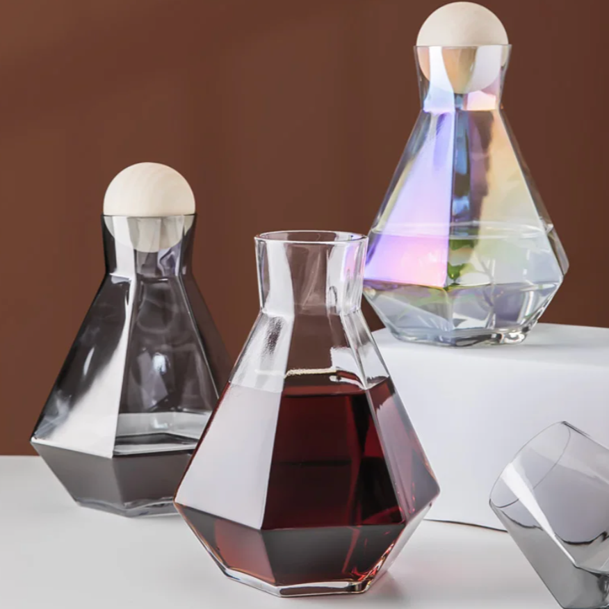 Frendorf | CrystalServe Diamond Design Trinkglas-Set (5-teilig) | Luxuriöses Glasdesign für stilvolle Getränke