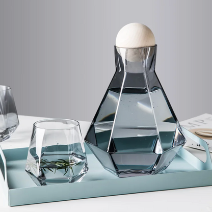 Frendorf | CrystalServe Diamond Design Trinkglas-Set (5-teilig) | Luxuriöses Glasdesign für stilvolle Getränke