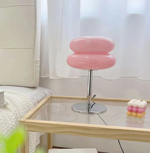 LueurRose – Retro Tischlampe mit Dimmbarem LED und USB
