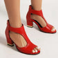 Frendorf | Leder Orthopädische Absatzsandalen