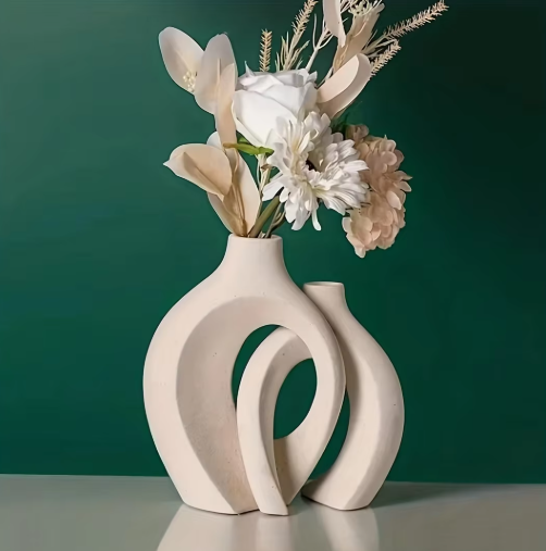 Frendorf | Boho Keramikvase – Handgemachte Deko-Vase