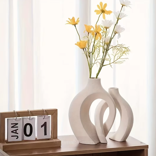 Frendorf | Boho Keramikvase – Handgemachte Deko-Vase