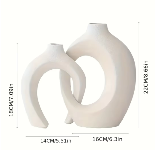 Frendorf | Boho Keramikvase – Handgemachte Deko-Vase