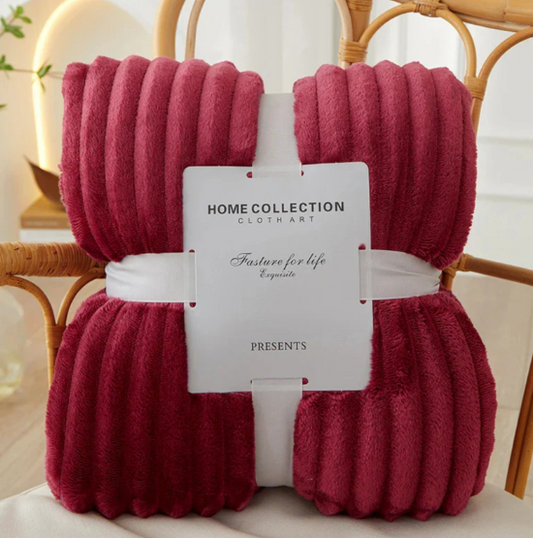 Frendorf | Breitgestreifte Flanell-Fleece-Decke