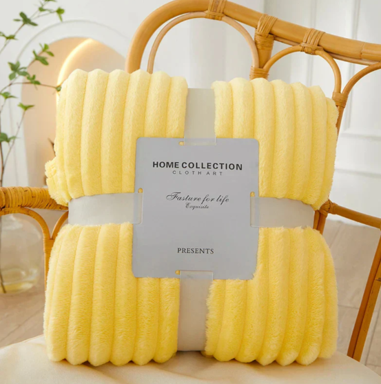 Frendorf | Breitgestreifte Flanell-Fleece-Decke