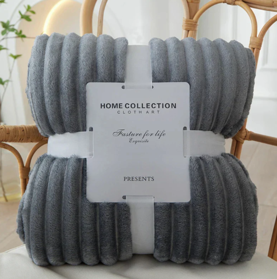 Frendorf | Breitgestreifte Flanell-Fleece-Decke