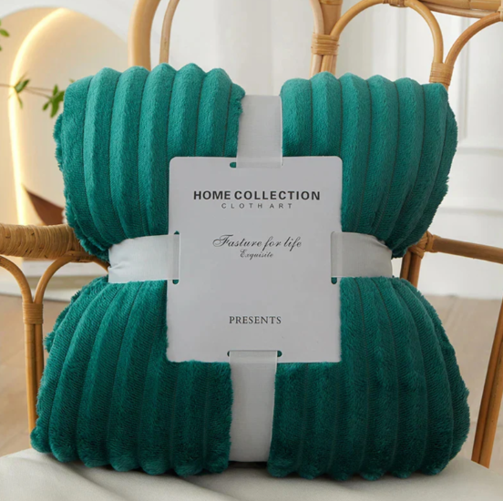 Frendorf | Breitgestreifte Flanell-Fleece-Decke