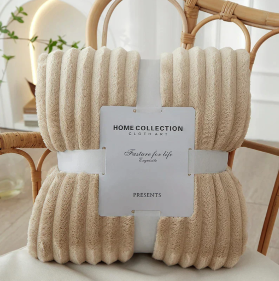 Frendorf | Breitgestreifte Flanell-Fleece-Decke