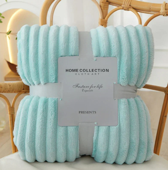 Frendorf | Breitgestreifte Flanell-Fleece-Decke