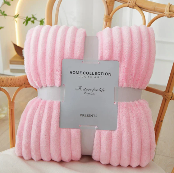 Frendorf | Breitgestreifte Flanell-Fleece-Decke