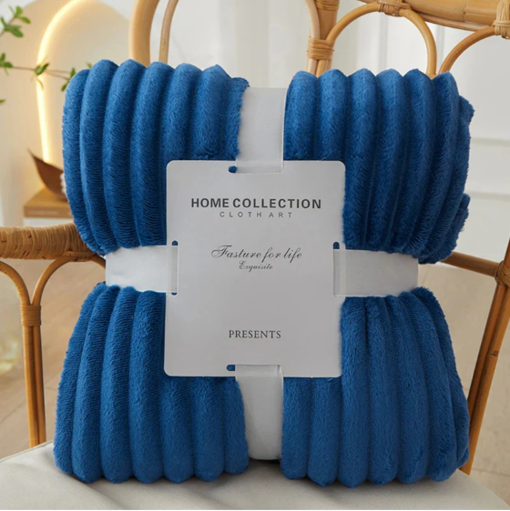 Frendorf | Breitgestreifte Flanell-Fleece-Decke