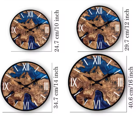 Frendorf | Abstract Roman | Holz-Wanduhr mit Römischen Ziffern