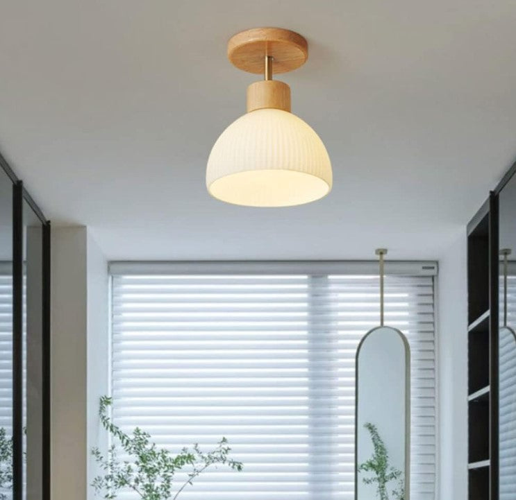 Frendorf | LumiTræ Moderne LED Deckenlampe – Natürliche Eleganz und Gemütliche Beleuchtung