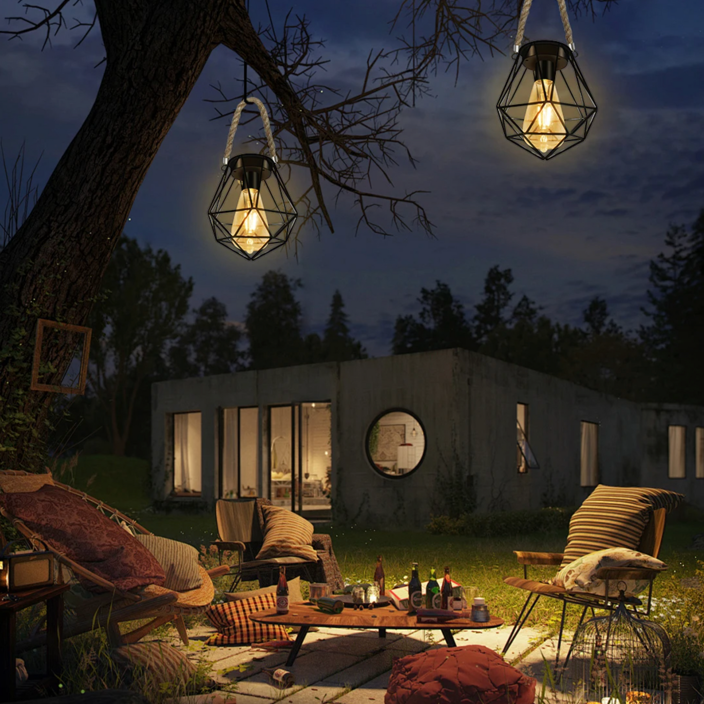 Frendorf | LunaForm Solar Geometrische Laterne | LED-Außenbeleuchtung | Nachhaltig & Stilvoll | Deko für Garten & Terrasse