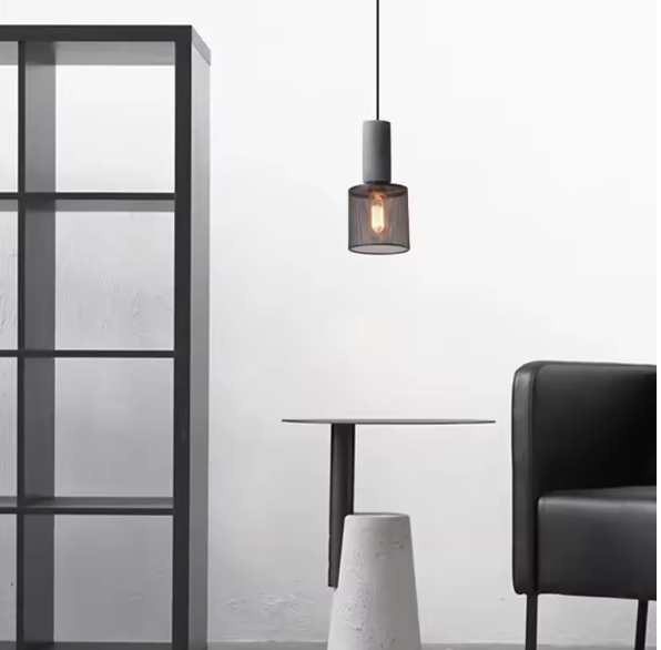 Frendorf | Betono_B | Industrielle LED-Pendelleuchte– Beton & Eisen