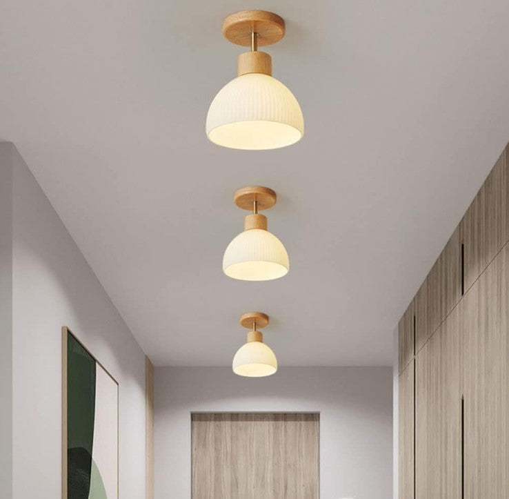 Frendorf | LumiTræ Moderne LED Deckenlampe – Natürliche Eleganz und Gemütliche Beleuchtung