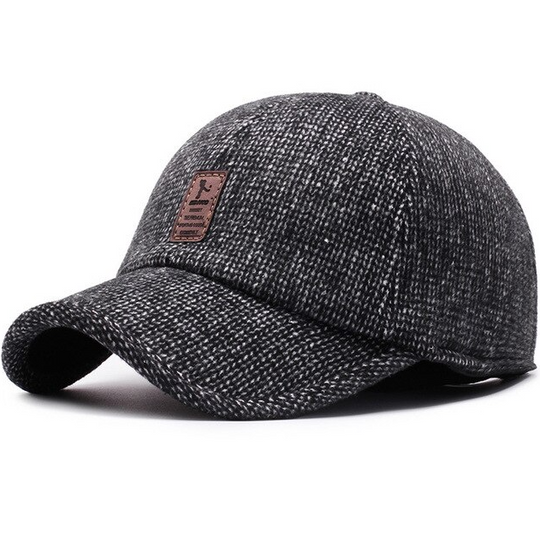 Frendorf Winter Baseball Cap | Warme Herren-Mütze mit einklappbaren Ohrenschützern (Verstellbar 57-61cm)